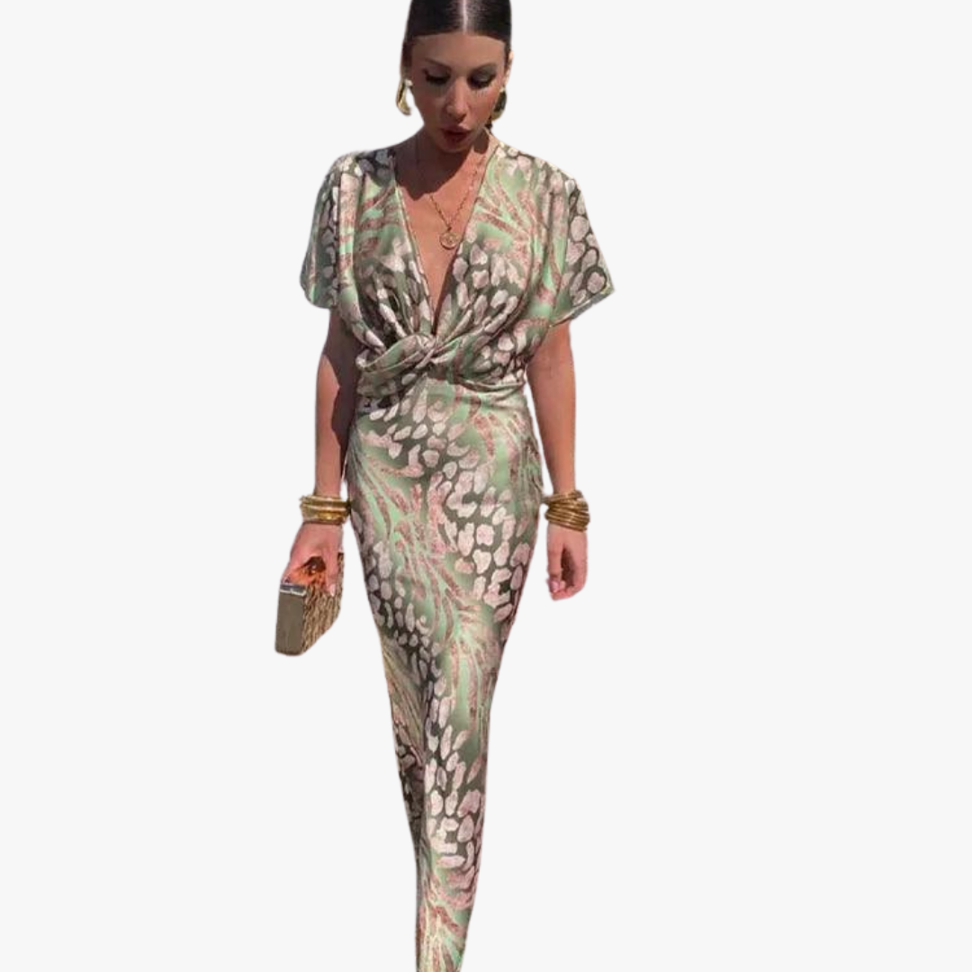 Jace & Rose Satin Floral Maxi Dress for Women