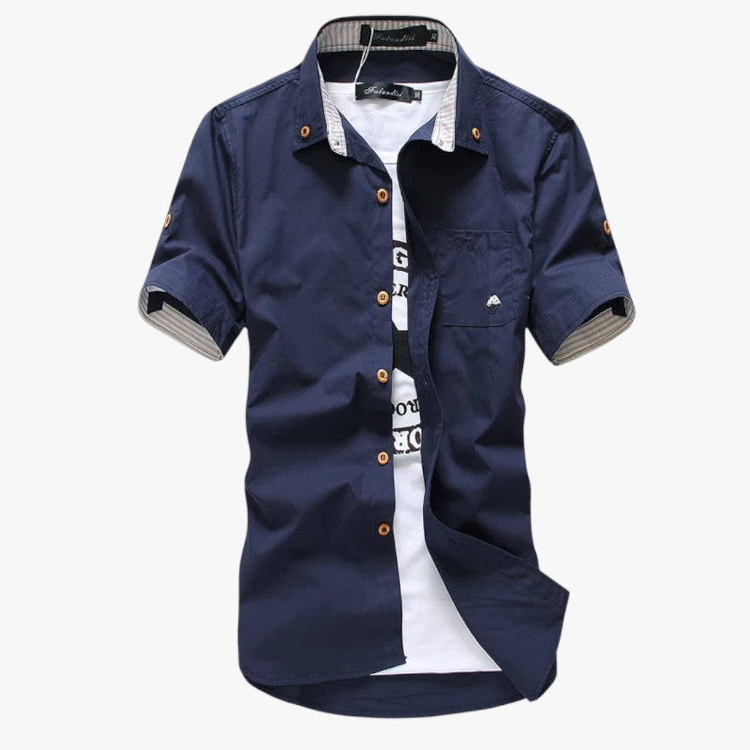 Jace & Rose Signature Button-Up Blouse Shirt for Men
