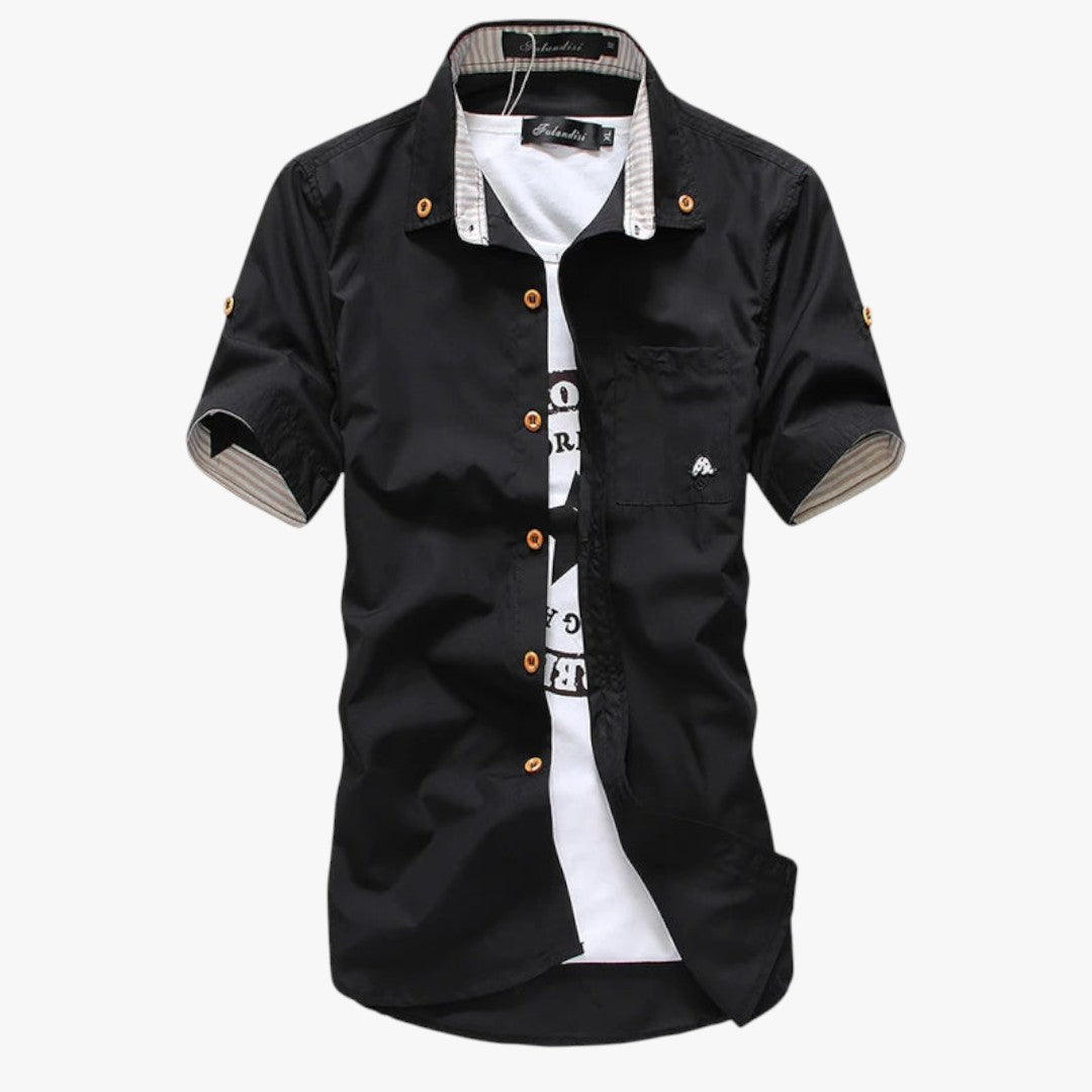Jace & Rose Signature Button-Up Blouse Shirt for Men