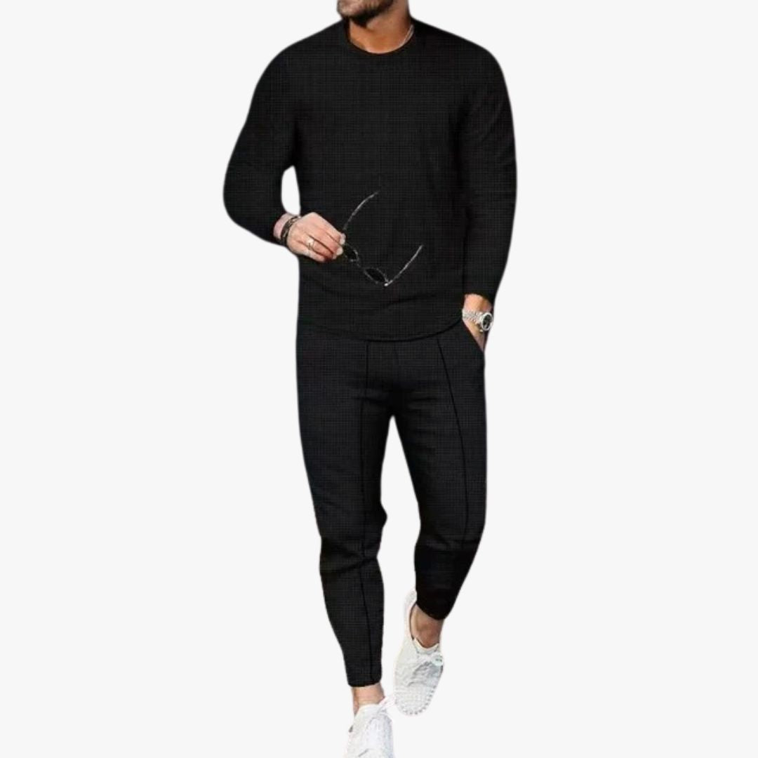 Jace & Rose Slim Fit Long Sleeve and Pants 2-Piece Set for Men