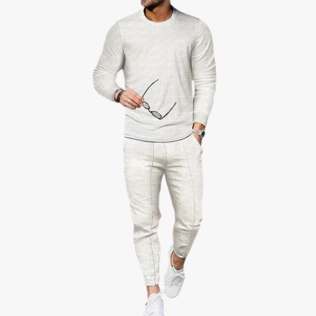 Jace & Rose Slim Fit Long Sleeve and Pants 2-Piece Set for Men