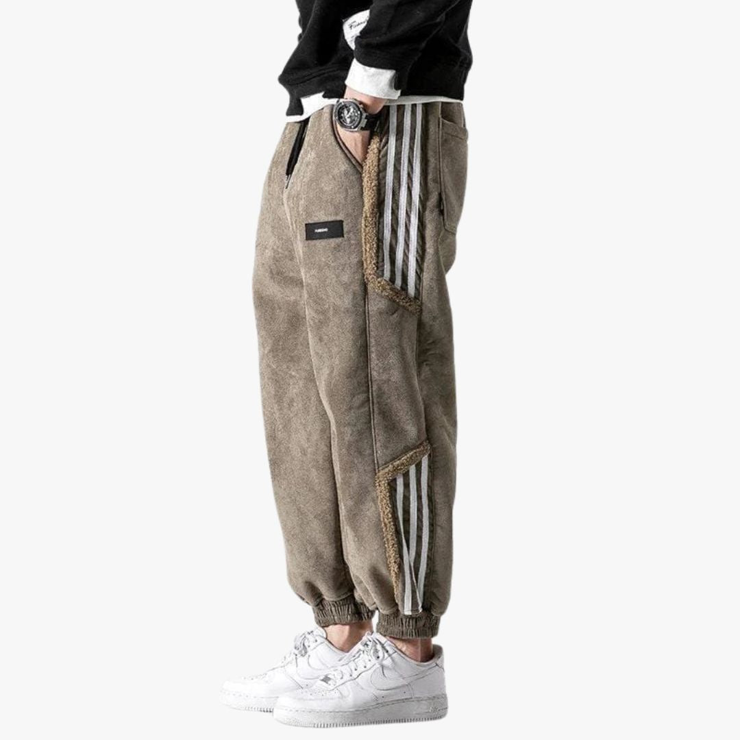 Jace & Rose | Street Style With Striped Detail Jogger Pants for Men