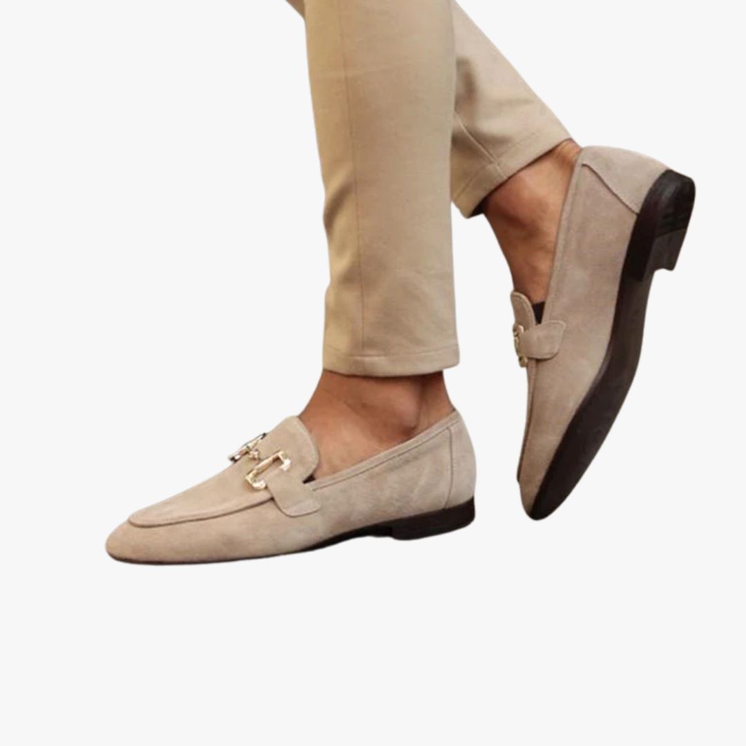 Jace & Rose Suede Loafers Elegant Horsebit Detail Almond Toe Versatile Semi-Formal Wear for Men