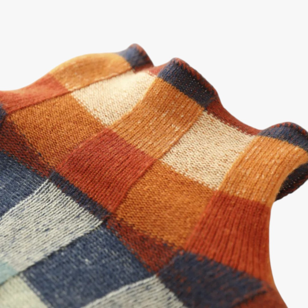 Jace & Rose Cashmere Patchwork Turtleneck Sweater for Women