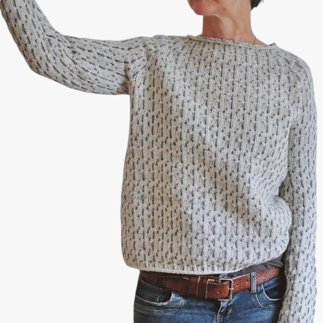 Jace & Rose Casual Knitted Cotton O-neck Sweater for Women