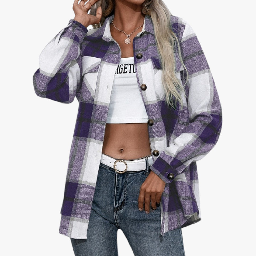 Jace & Rose Checkered Sweater for Women
