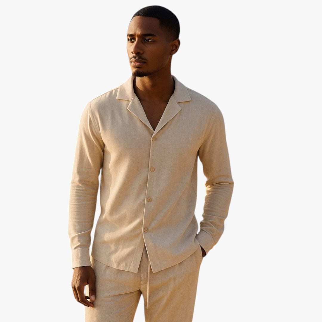Jace & Rose Old Money Linen Shirt For Men