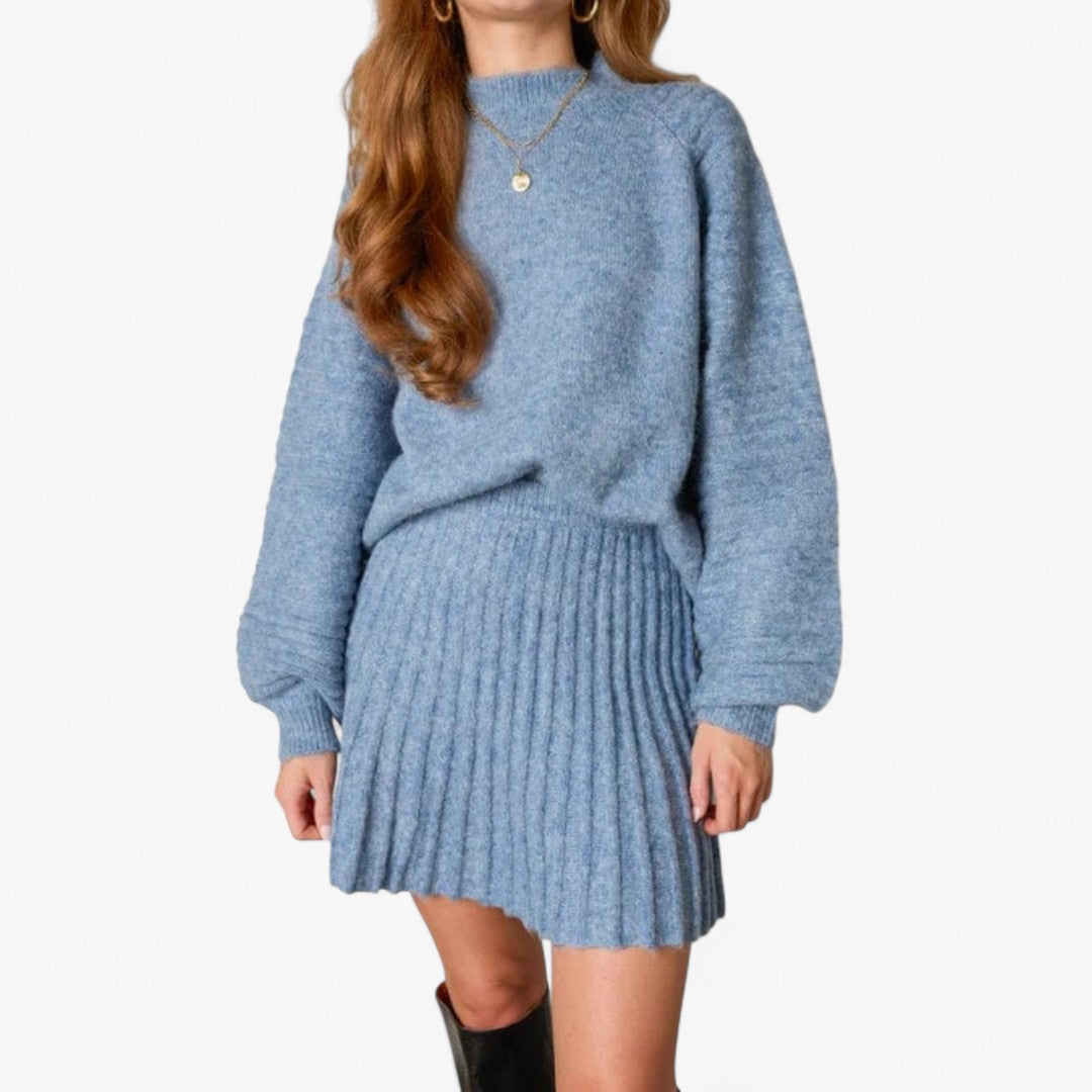 Jace & Rose  Pleated 2-Piece Outfit Set Elegant Modern Style for Women