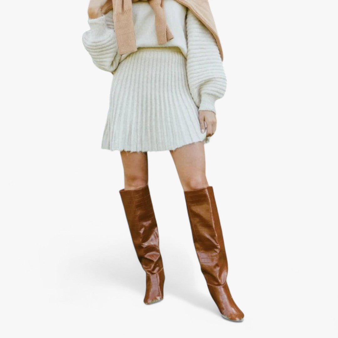 Jace & Rose  Pleated 2-Piece Outfit Set Elegant Modern Style for Women