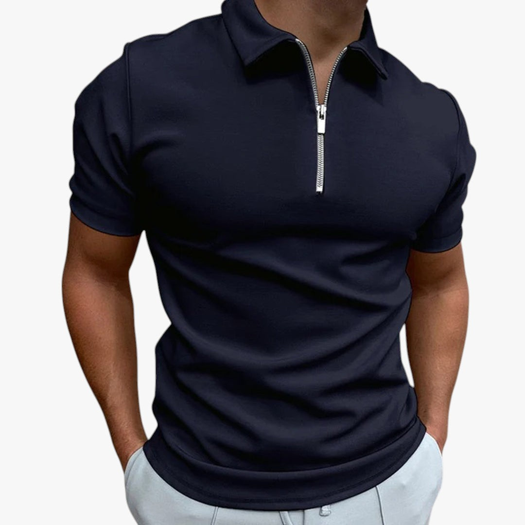 Jace & Rose Summer Zip Polo Shirt for Men