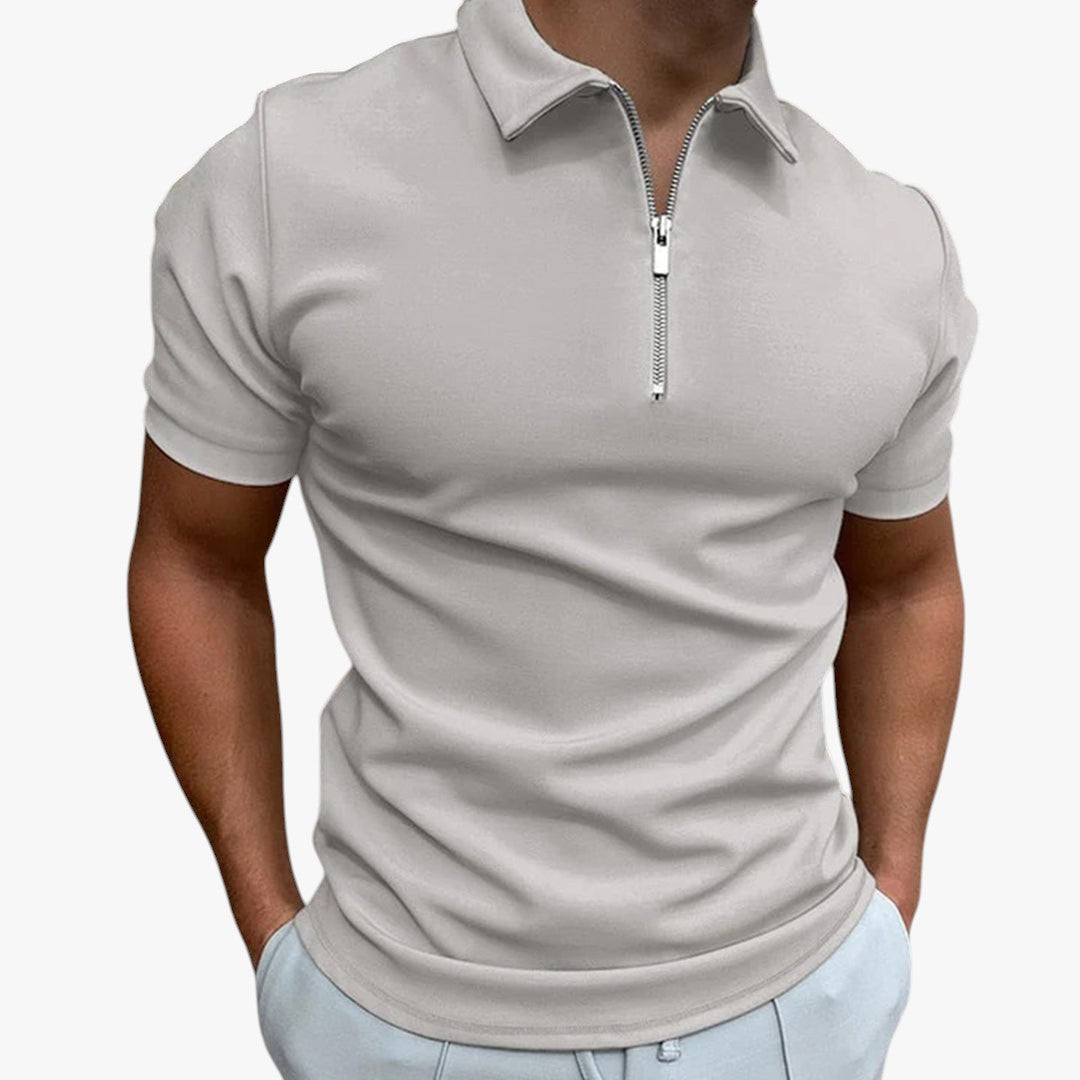 Jace & Rose Summer Zip Polo Shirt for Men