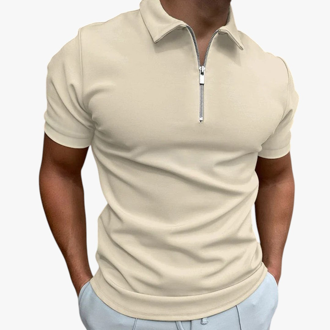 Jace & Rose Summer Zip Polo Shirt for Men